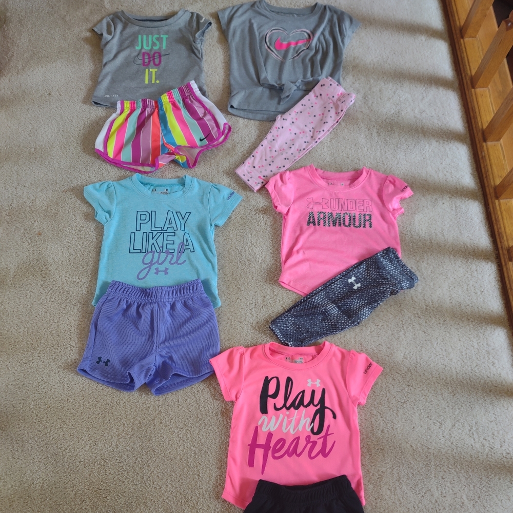 Girls 18 month athletic sets-Nike and Under Armour
